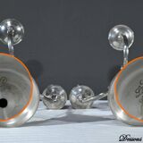 Pair of “Le Lingot” Candelabra in Pewter – Mid 20th Century