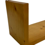Vintage wooden wall rack bookshelf in pine