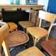 Baumann Stella and Luterma series of 6 mismatched bistro chairs