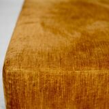 Pair of “tawny” velvet seats. Foam, wood, velvet. Circa 1970