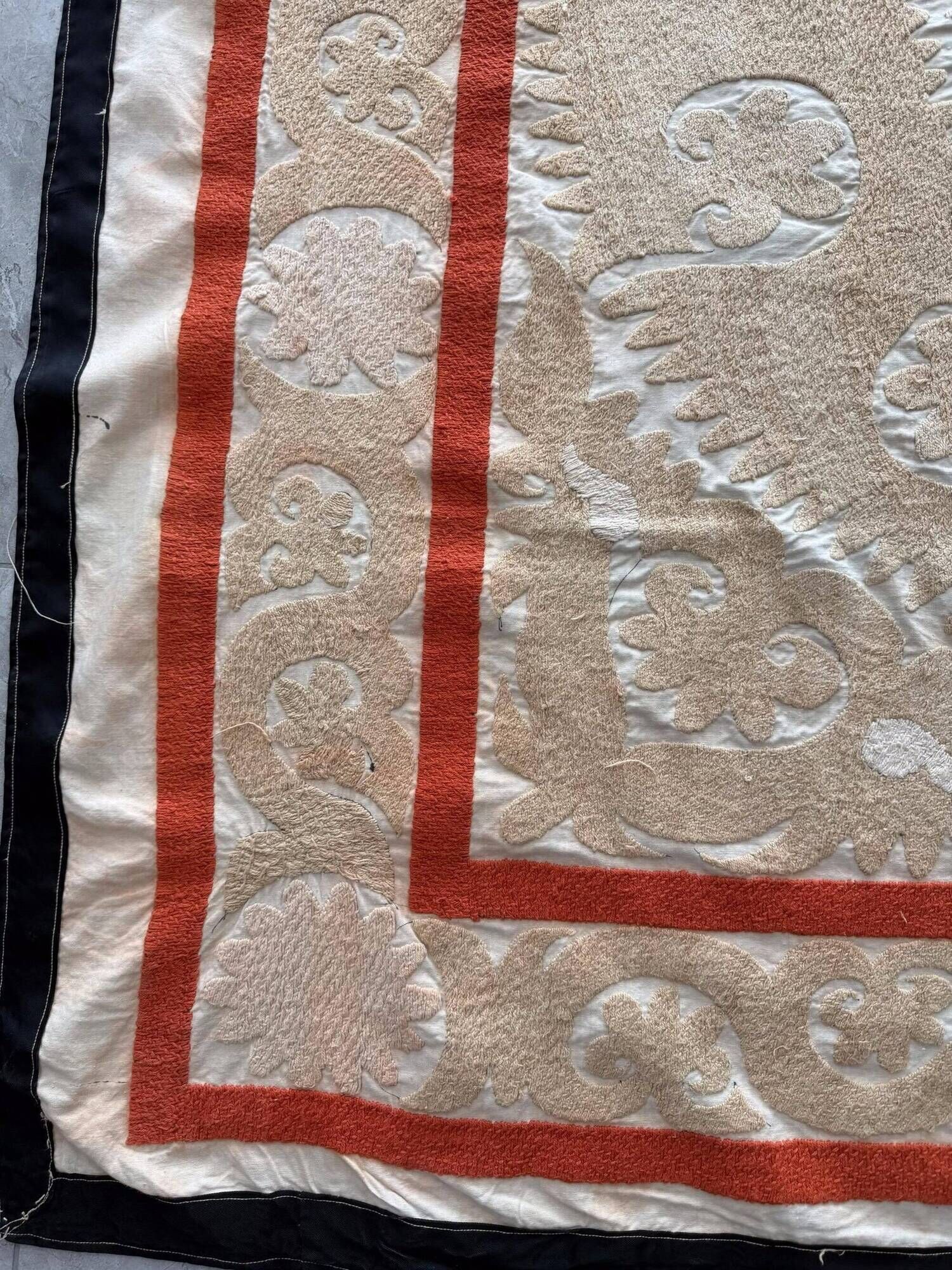 Vintage hand-embroidered tablecloth 152x155 cm