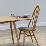 Ercol Folding Table and Four Quaker Chairs by Lucian Ercolani, 1960s