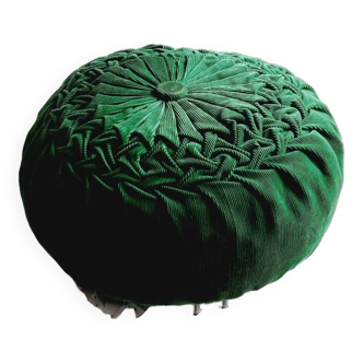 Round vintage velvet cushion