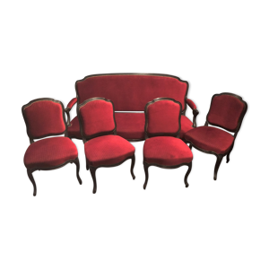 Salon Napoleon III 19 - tissu rouge