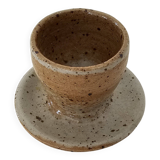 Ceramic egg cup signed Barges