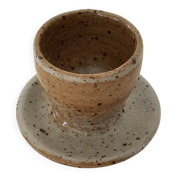 Ceramic egg cup signed Barges