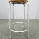 1950s German Industrial Stool with Plywood Seat