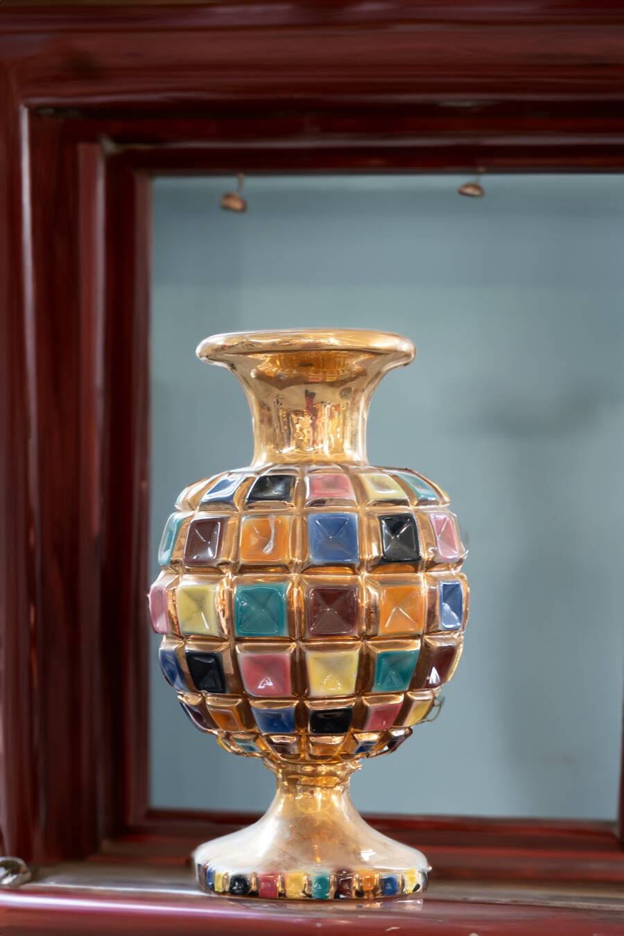Colorful ceramic vase, 1960