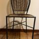 Set of 4 Wrought Iron and Rattan Chairs