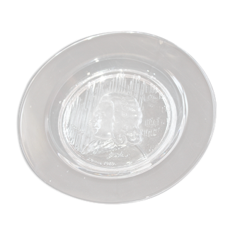 Assiette en cristal moulé Daum 1969 J.S.Basch