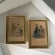 2 frames with old engravings “journal des demoiselles”