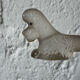 Art Deco glass poodle knife rest
