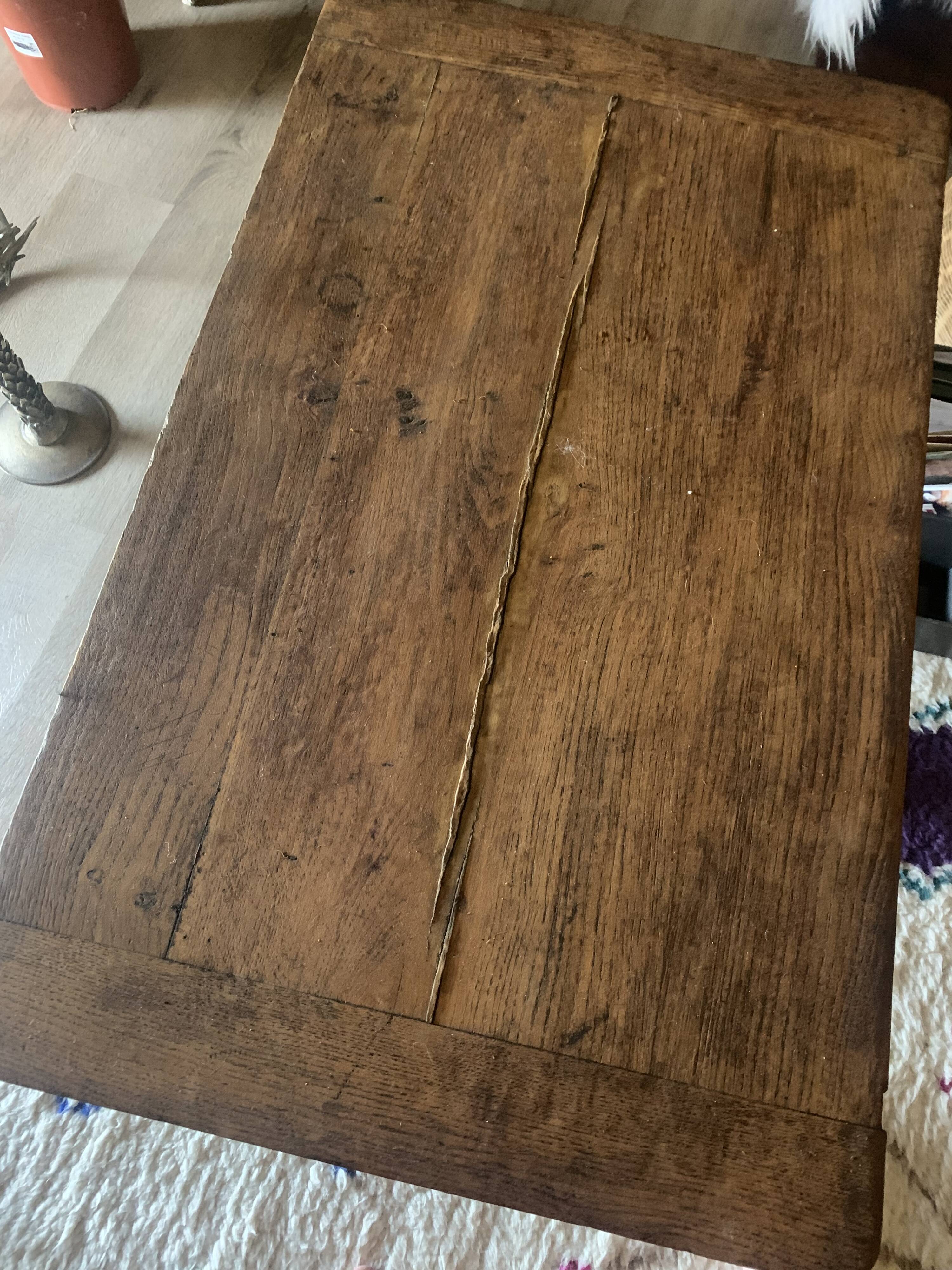Old wood coffee table turned