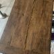 Old wood coffee table turned