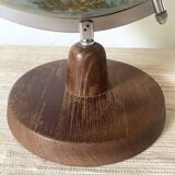 Old terrestrial globe with wooden base H46 cm