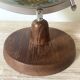 Old terrestrial globe with wooden base H46 cm