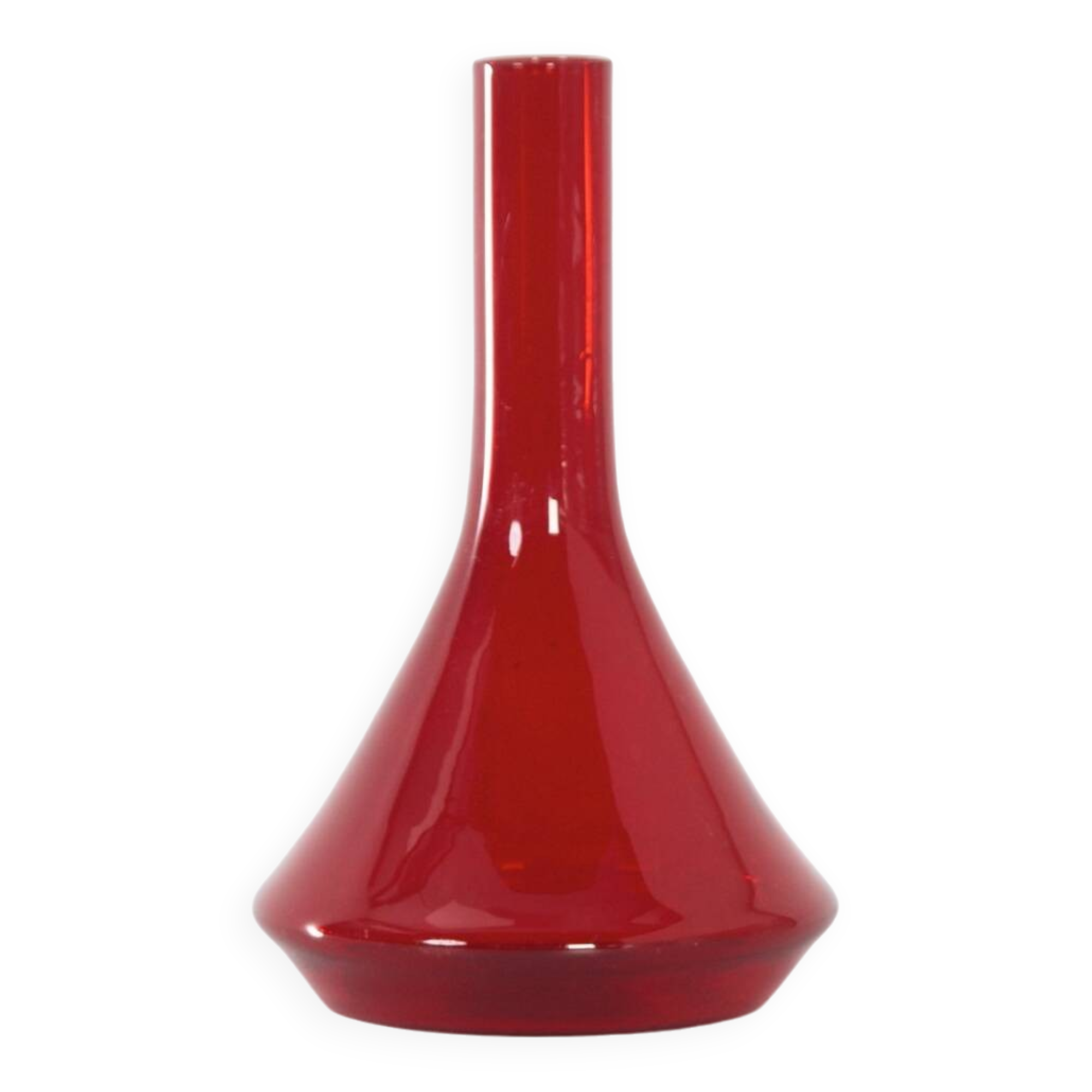 Red Vase from the Industrial Series by A.D. Copier for Glasfabriek Leerdam, 1960s | Largest Version