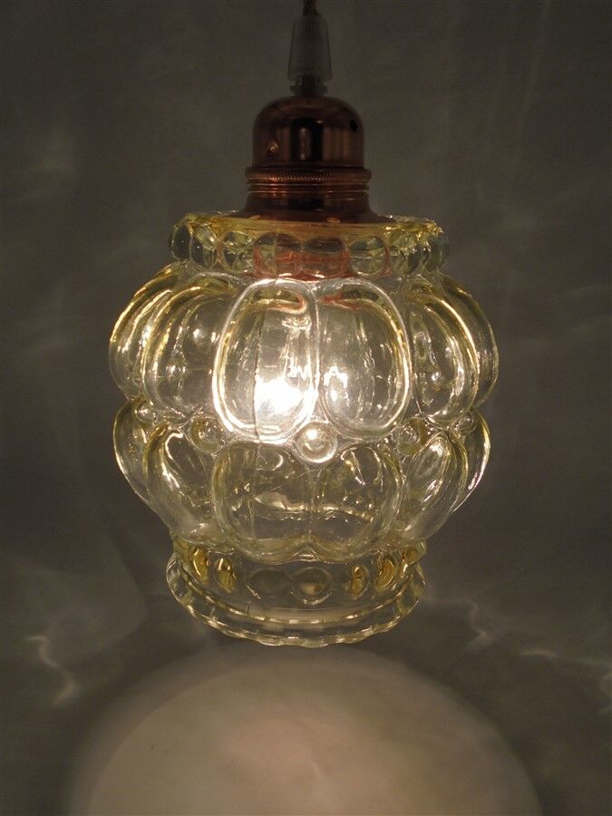 Set of 3 vintage hanging lamps