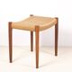 Tabouret Niels O. Møller Modèle 80a en Teck, Danemark des années 1960