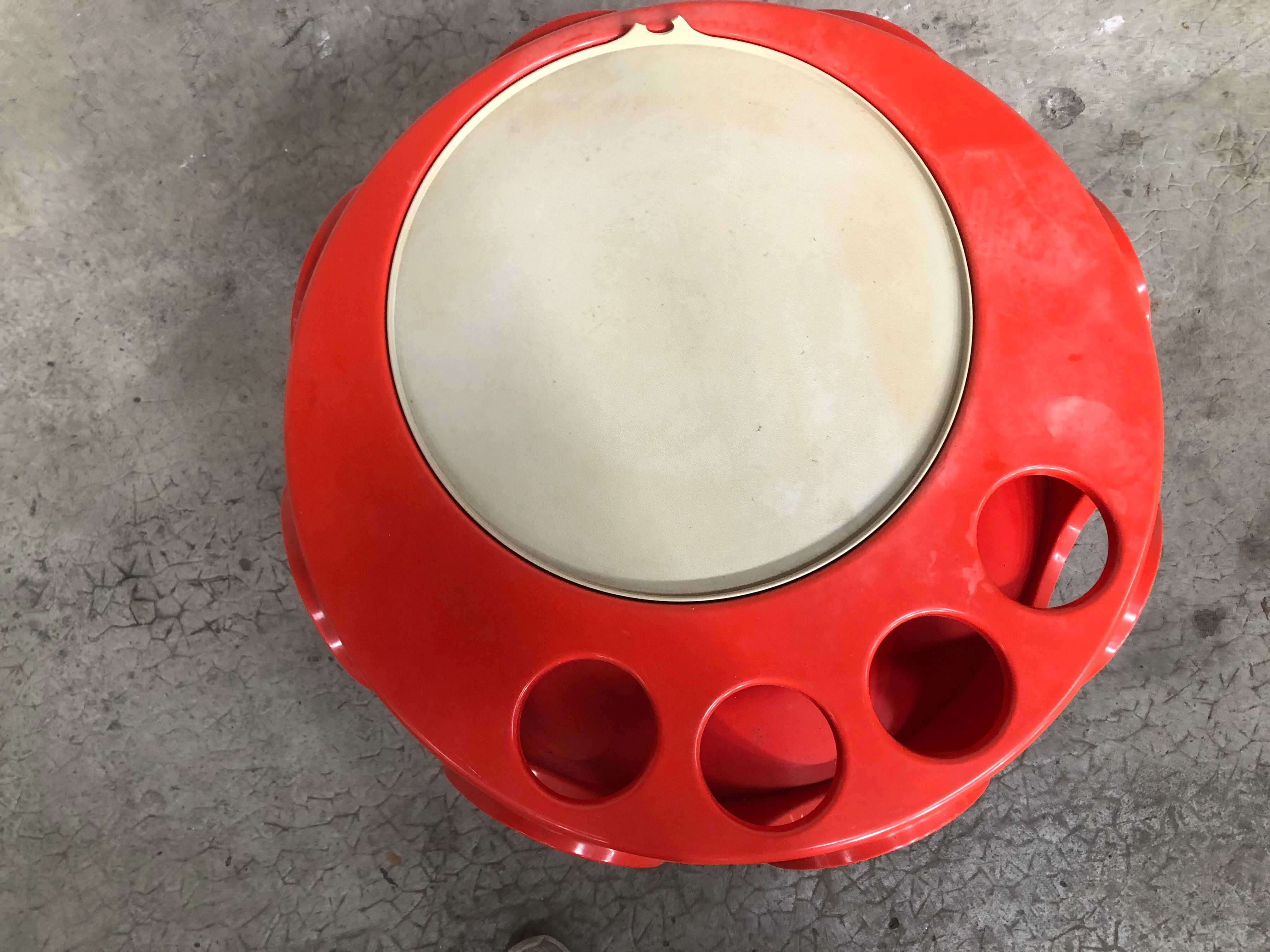 Orange rotobar coffee table design 60/70