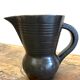 Digoin Sarreguemines vintage black lead ceramic pitcher 60s