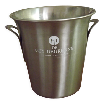 French vintage Guy Degrenne silver inox champagne bucket