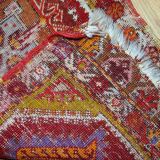 Old turkish carpet yastik handmade 44cm x 86cm 1920s, 1c371