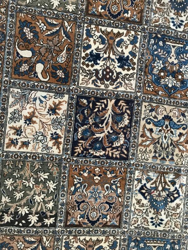 Old Persian Ghoum handmade carpet 207 X 303 cm