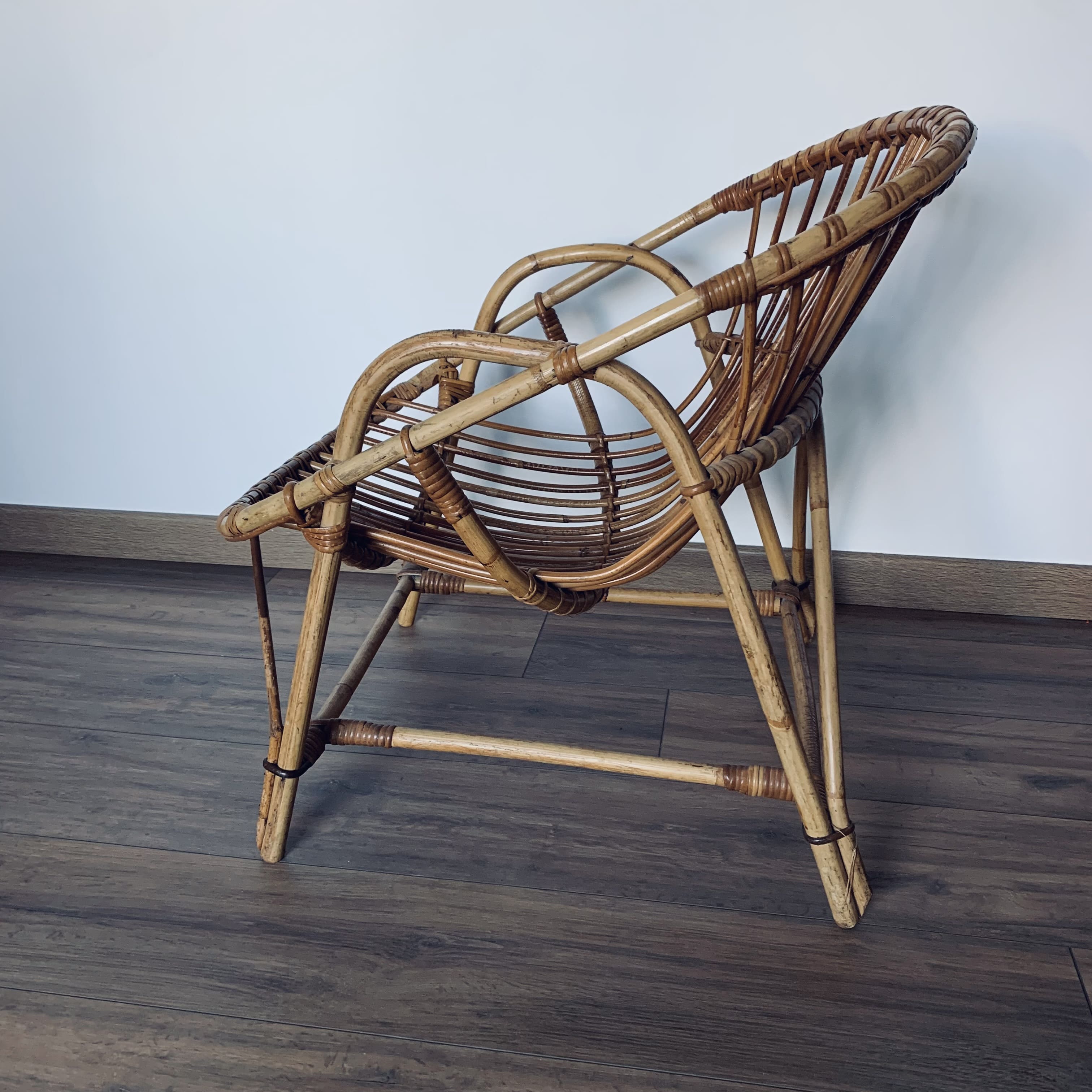 Rattan basket chair