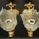 Pair of dolphin wall sconces in Louis XVI style - gilded bronze