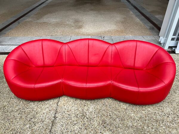 Canapé Pierre Paulin - Édition Ligne Roset – Pumpkin 3 places – Simili