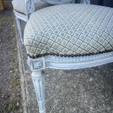 Pair of lacquered Louis XVI style chairs