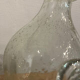 Signed Biot bubble glass bottle