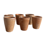 Set of 6 stoneware shooters