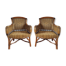 Pair of rattan chairs