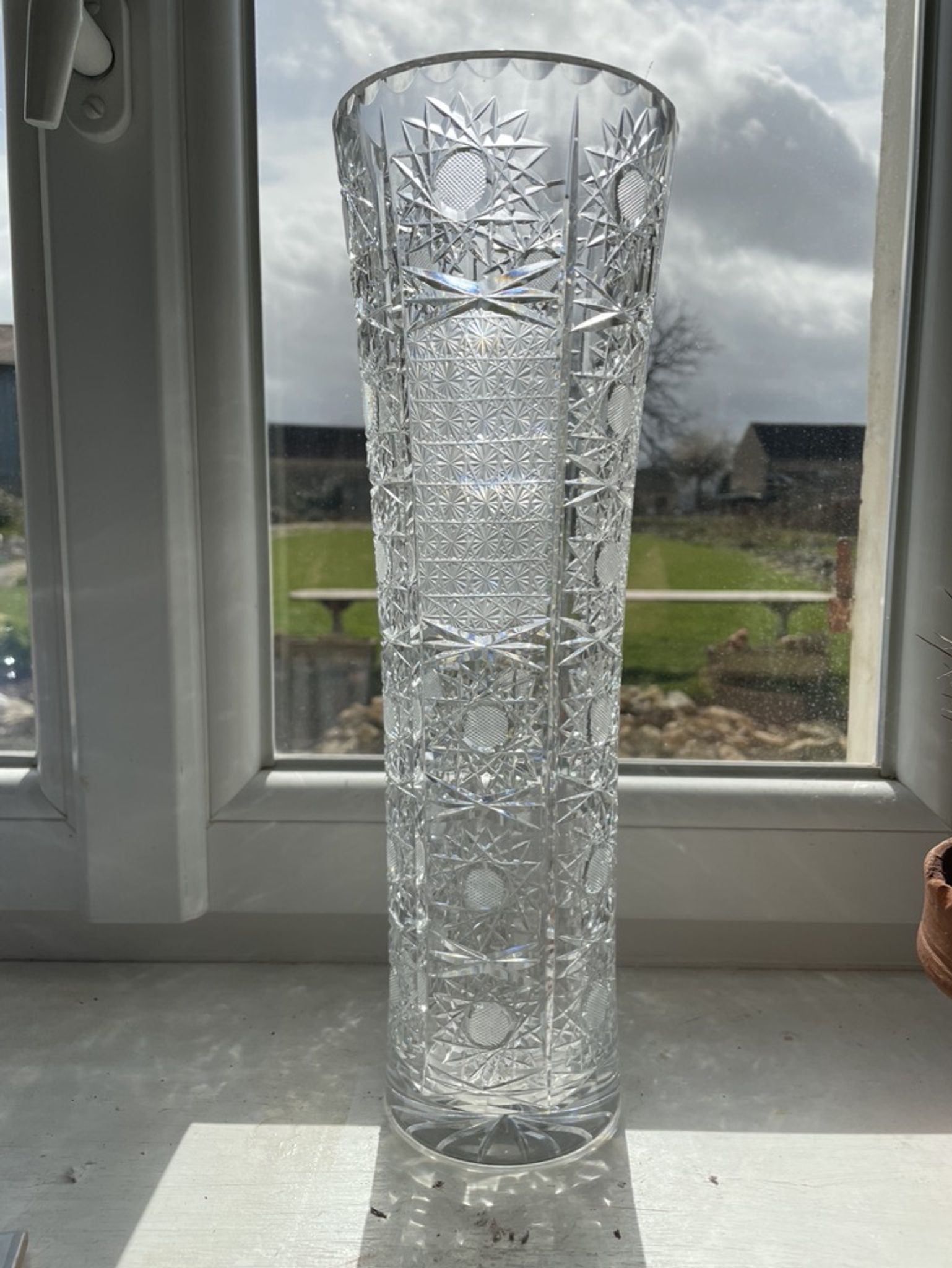 Vase en cristal taillé – milieu xxème