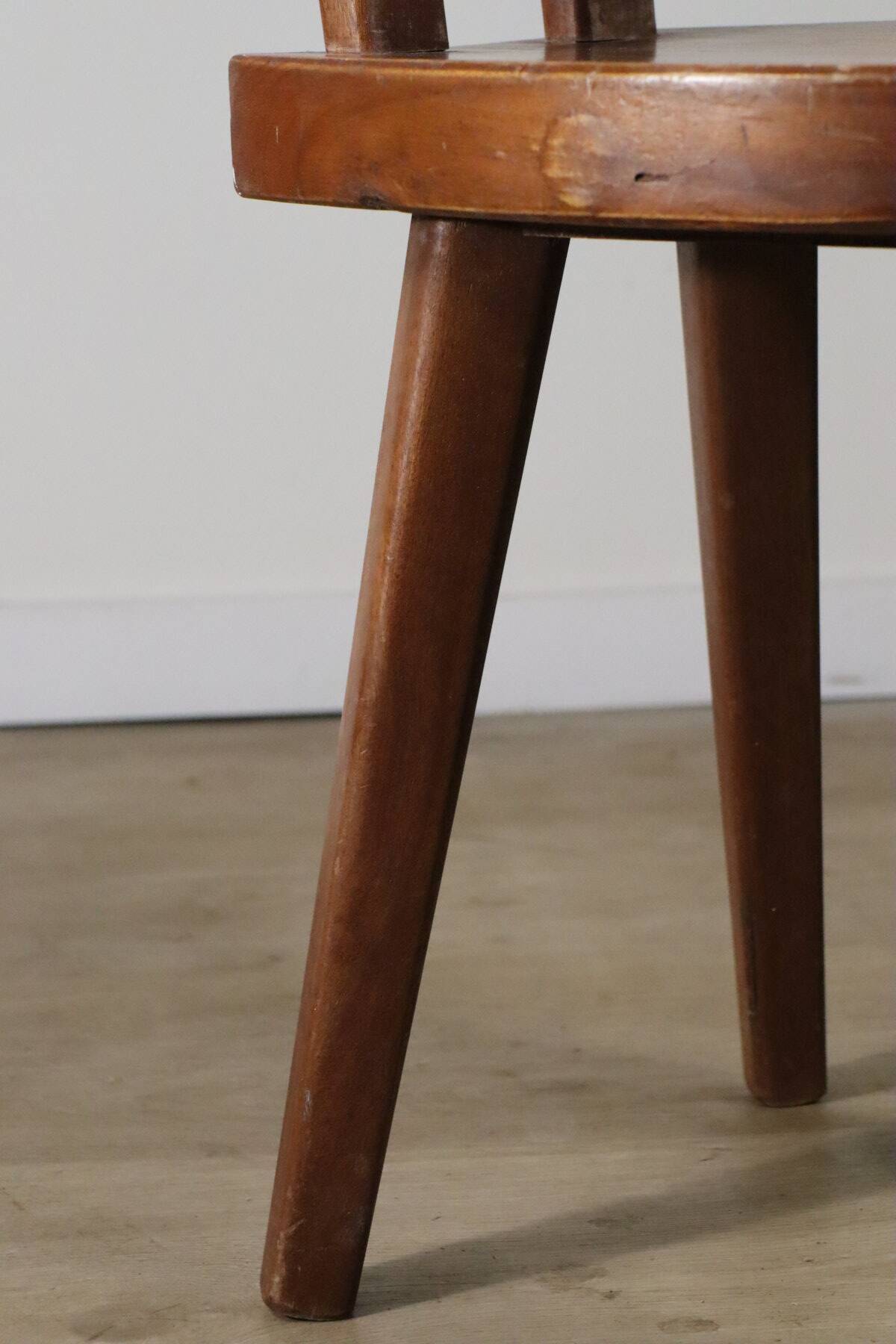 Chaise en acajou par Christian Durupt - Méribel - 1960