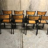 8 mulcca vintage school chairs