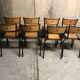 8 chaises mulcca école vintage