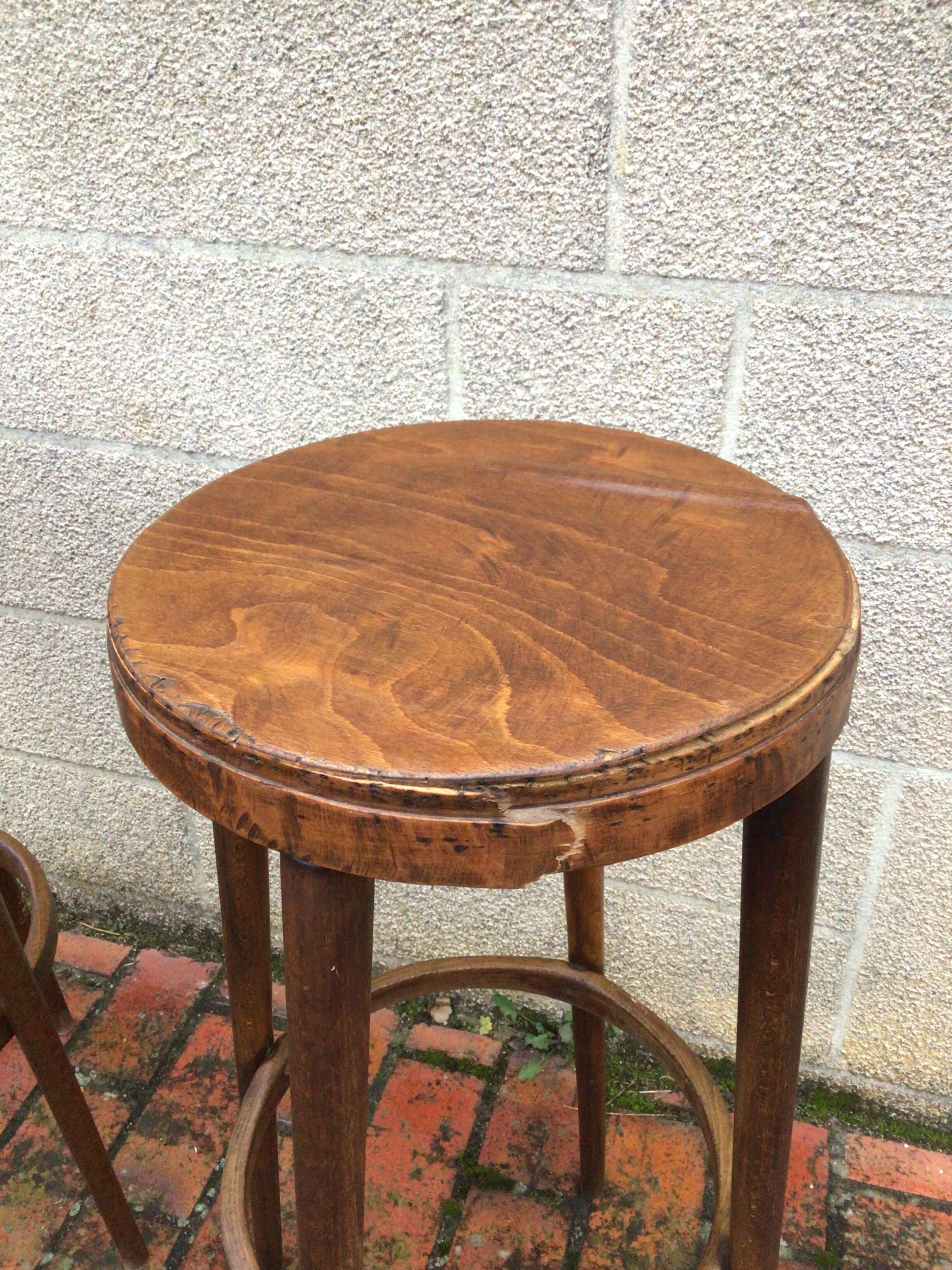 Set of 4 Bauman bar stools