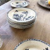 11 assiettes Terre de Fer Aubepine