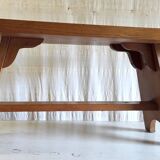 Solid oak coffee table - 1950s
