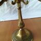Pair of 5-light brass candelabra candlesticks, 20th century