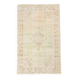 5x9 Light Green Classic Turkish Vintage Rug, 168x270Cm
