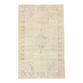 5x9 Light Green Classic Turkish Vintage Rug, 168x270Cm