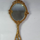 Miroir biseauté face à main ou à suspendre bronze vers 1900 SB152
