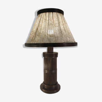 Lampe de table en rotin de crayon de bambou 1960-1970s