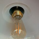 Pair of 40s enamelled XL industrial suspensions