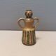 Beautiful ceramic vase in the shape of a lady, in multicolored glaze. Denmark 1970-80s