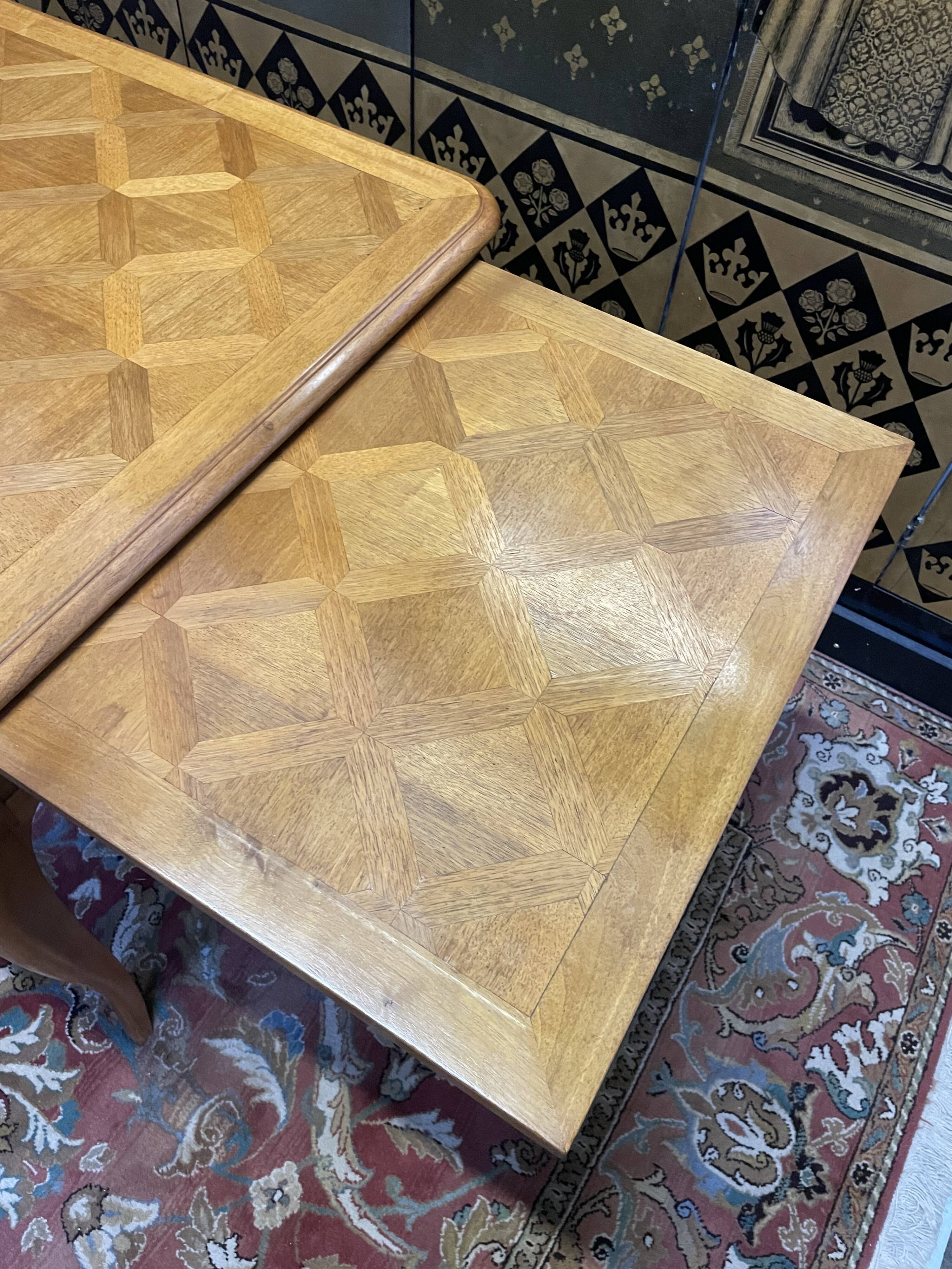 Louis XV style flat desk in blond mahogany